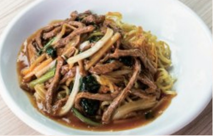 Pan-Fried Noodles with Beef Sauce