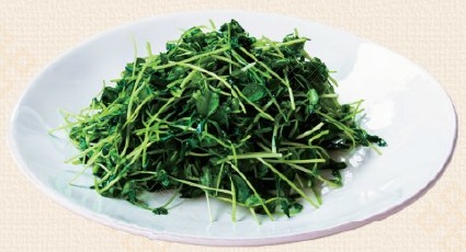 Pea Shoots Stir-Fried in Peanut Oil